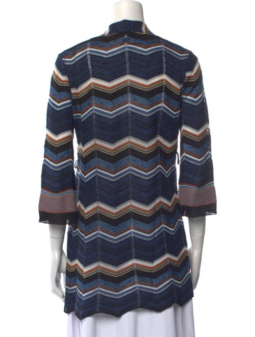 M Missoni Striped Open Front Sweater