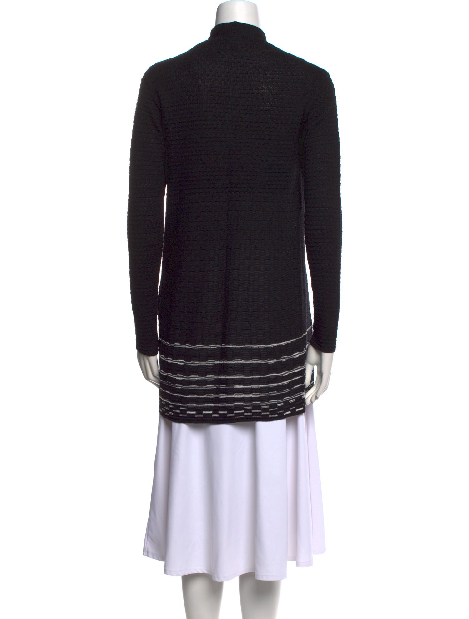 M Missoni Striped Open Front Sweater