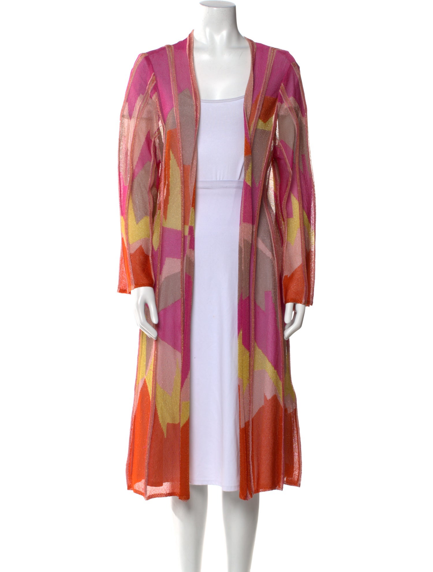 M Missoni Printed Open Front Sweater