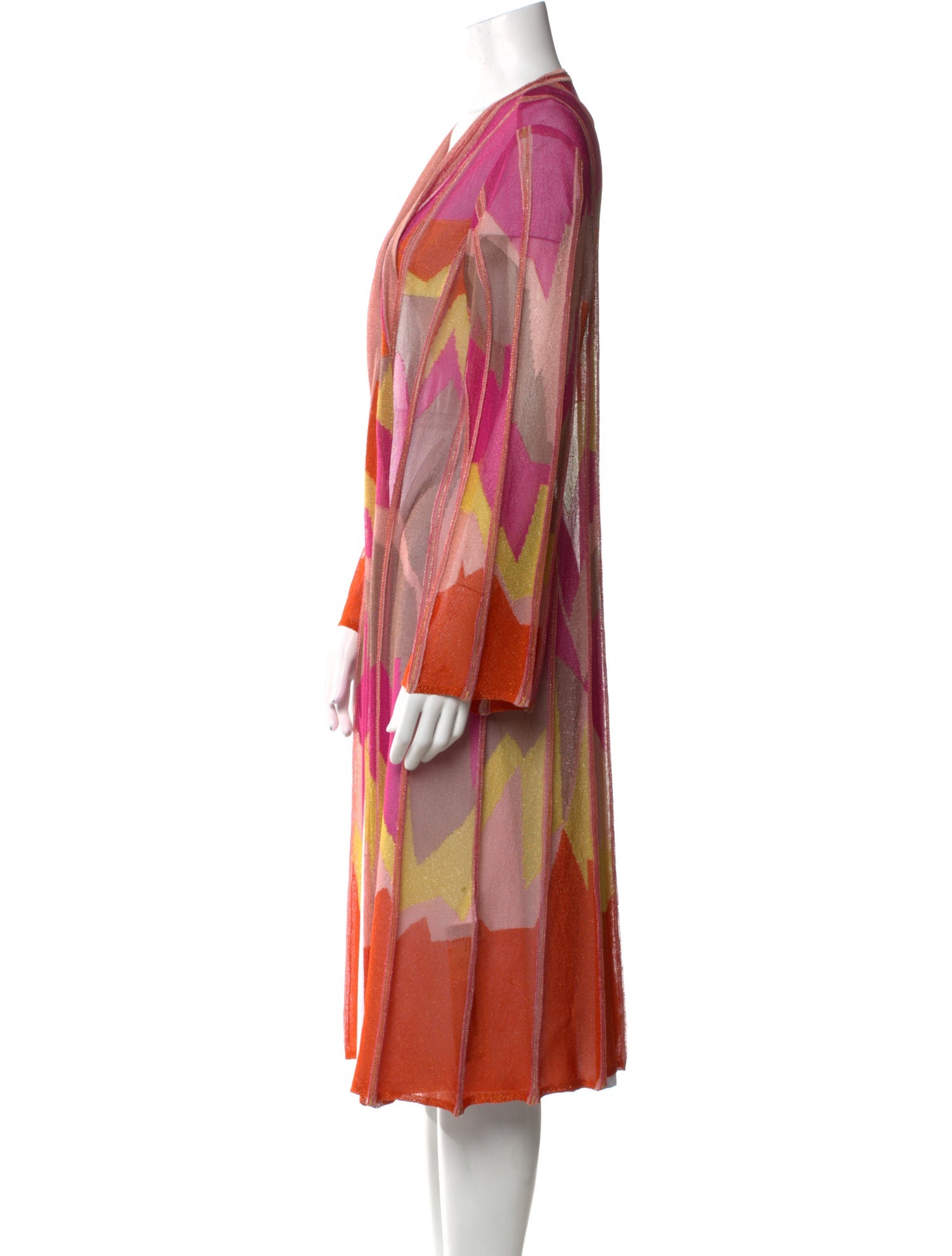 M Missoni Printed Open Front Sweater