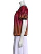 M Missoni Striped Scoop Neck Blouse