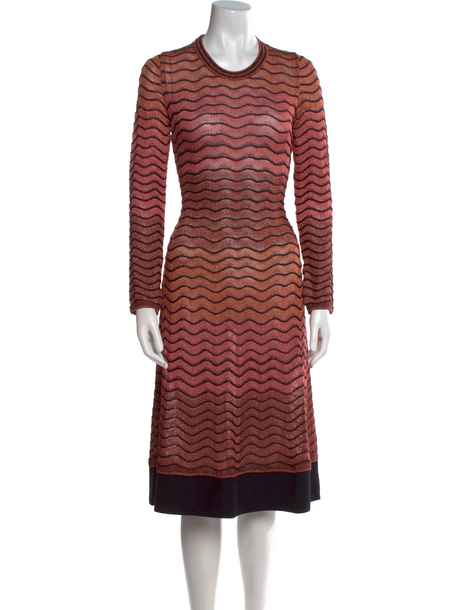 M Missoni Crew Neck Midi Length Dress