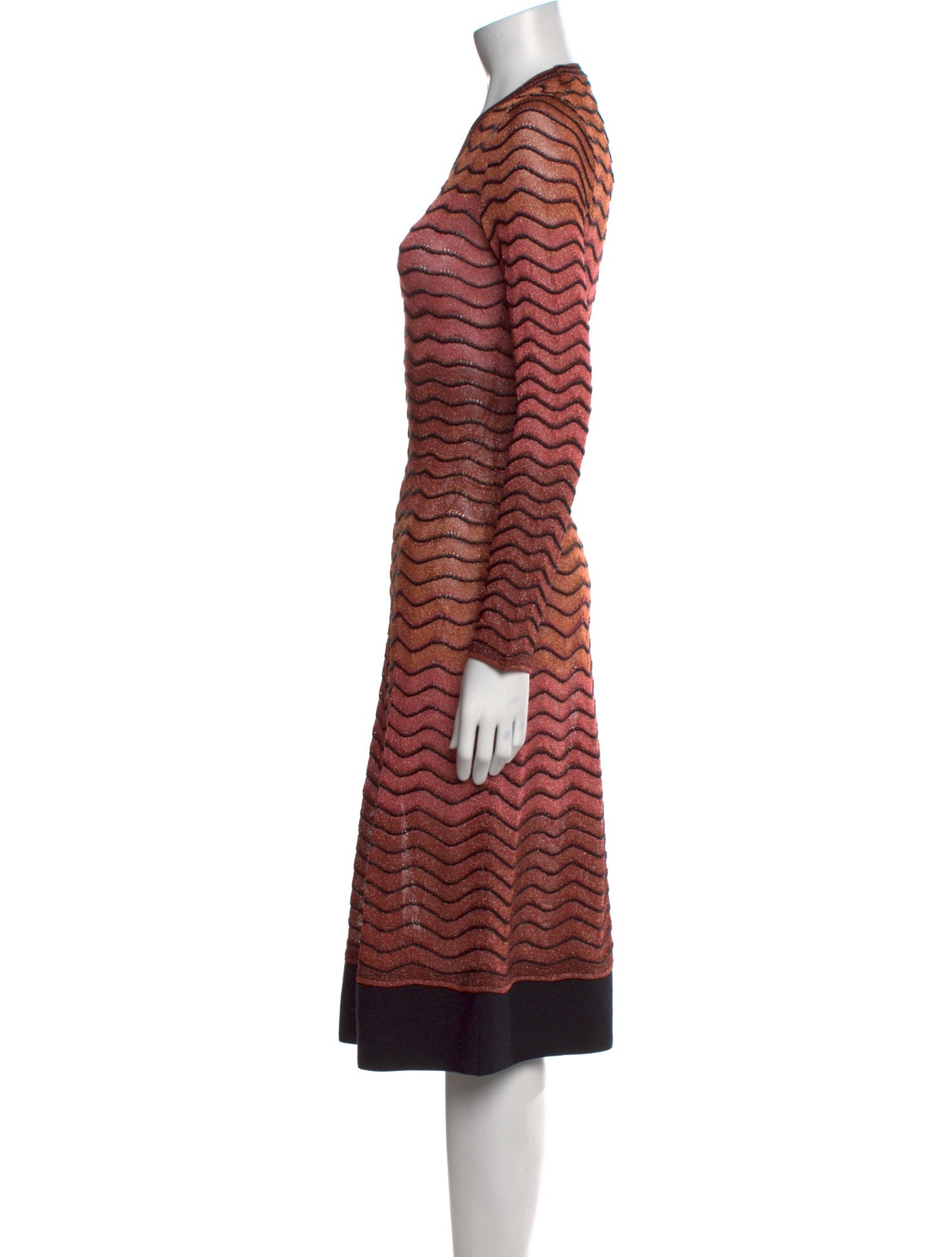 M Missoni Crew Neck Midi Length Dress