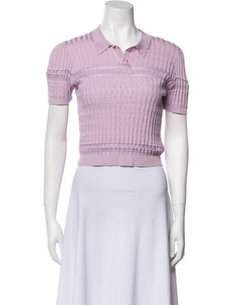 M Missoni Short Sleeve Crop Top