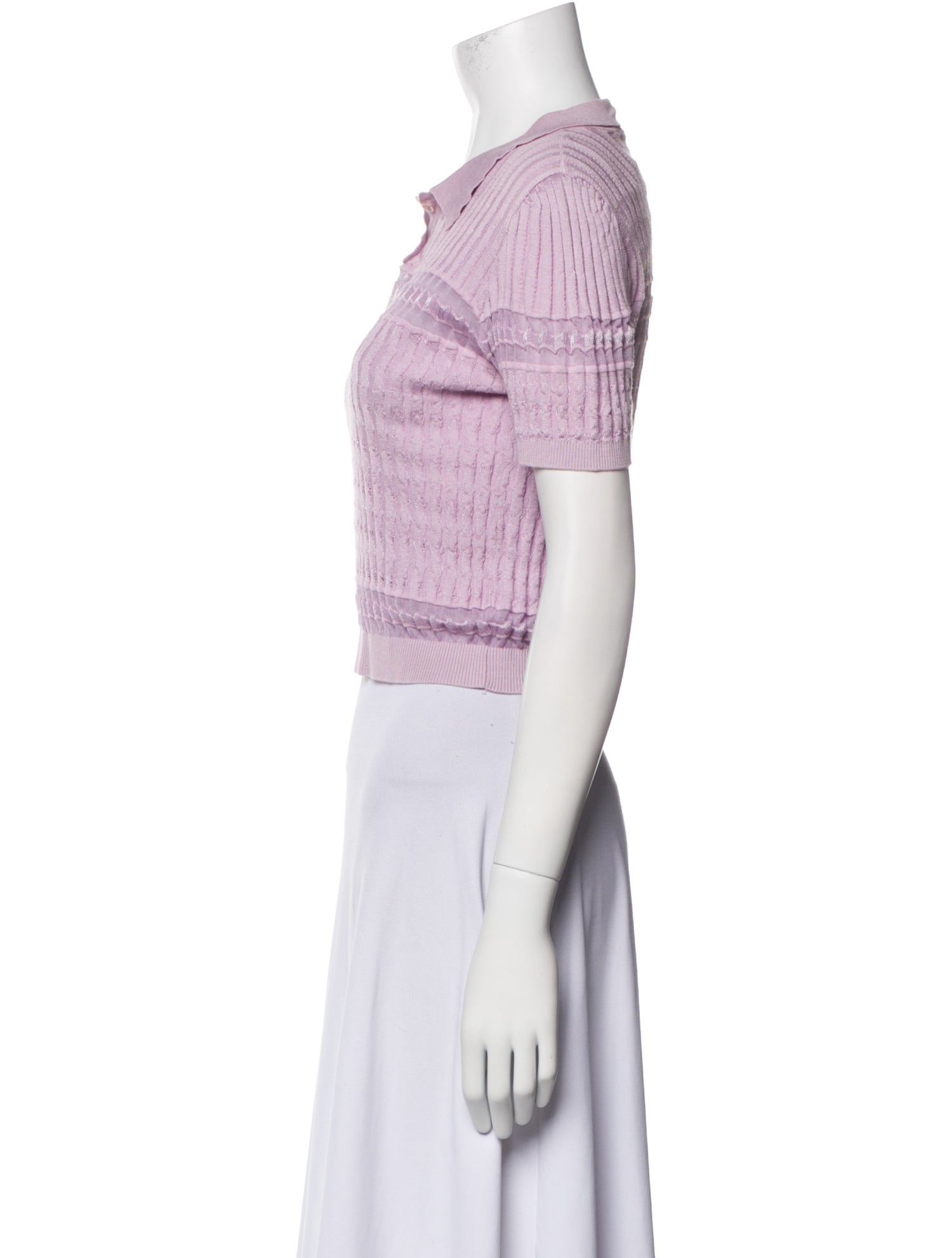 M Missoni Short Sleeve Crop Top