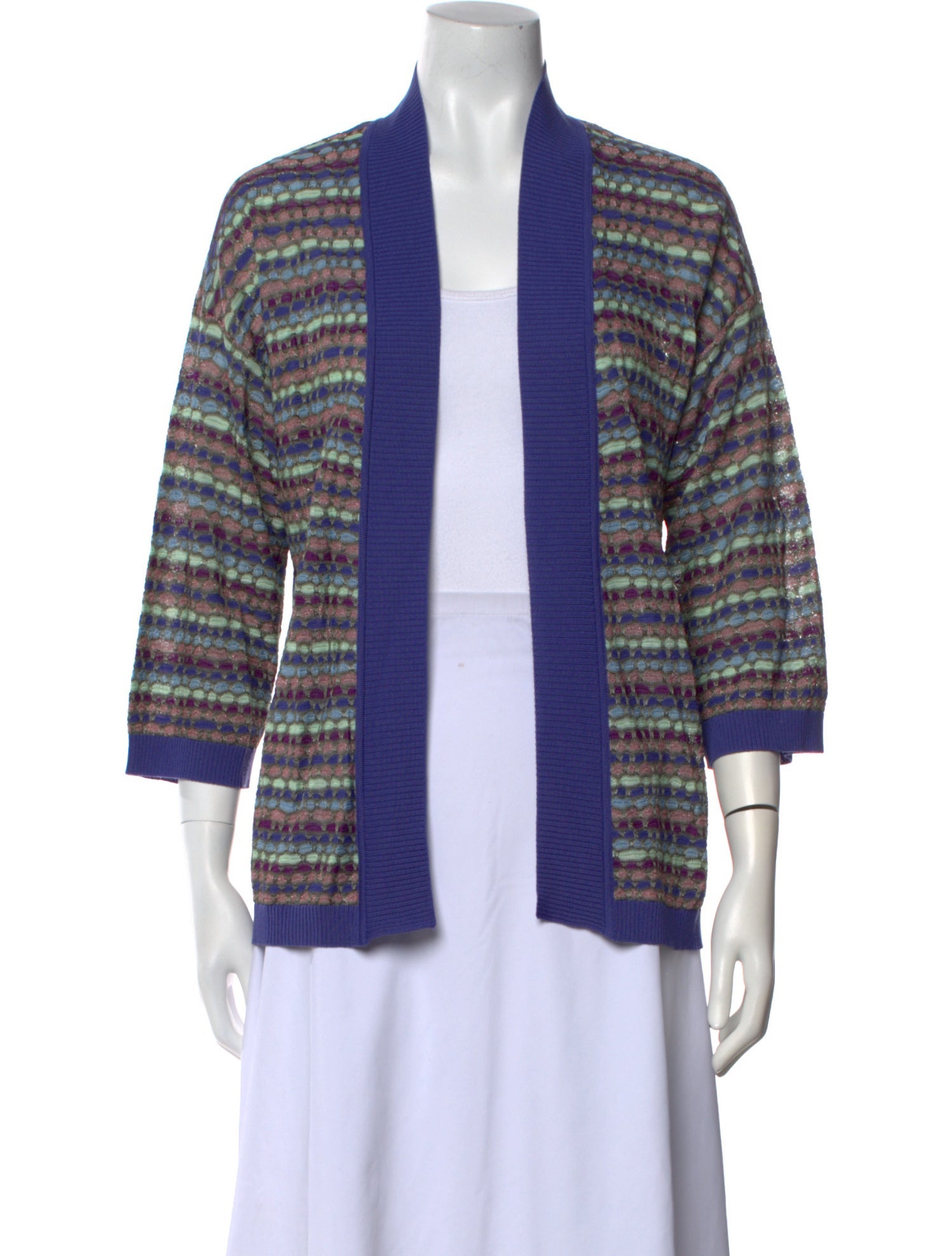 M Missoni Striped Open Front Sweater w/ Tags