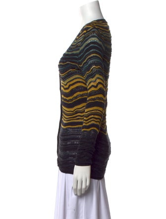 M Missoni Striped V-Neck Sweater