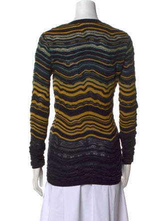 M Missoni Striped V-Neck Sweater