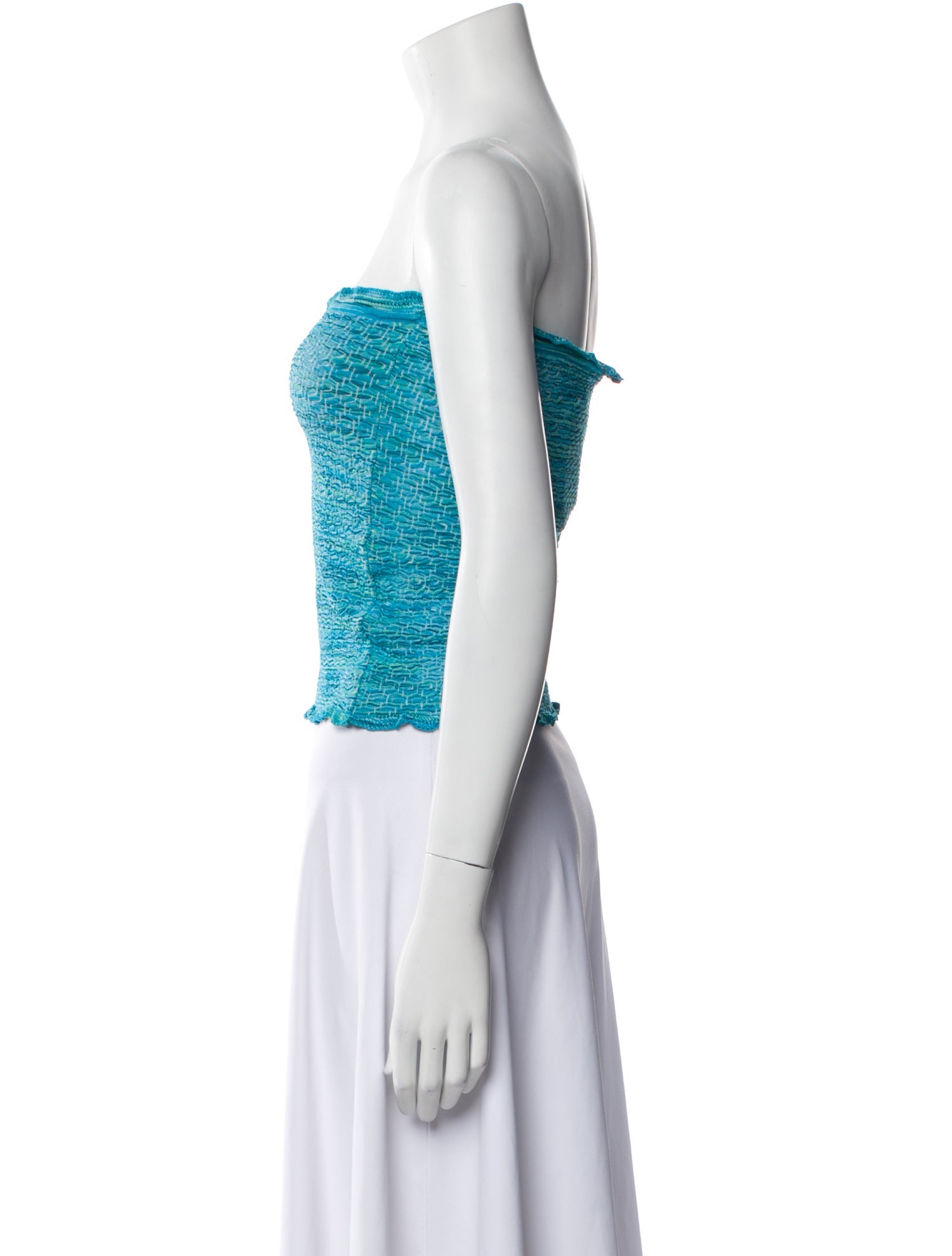 M Missoni Strapless Crop Top