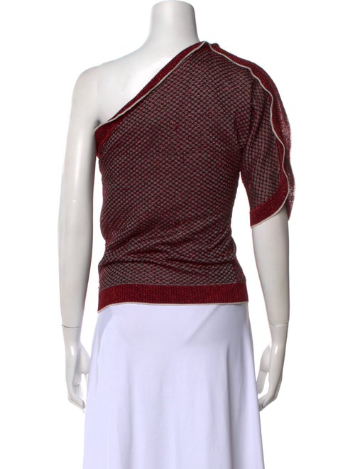 M Missoni One-Shoulder Short Sleeve Crop Top