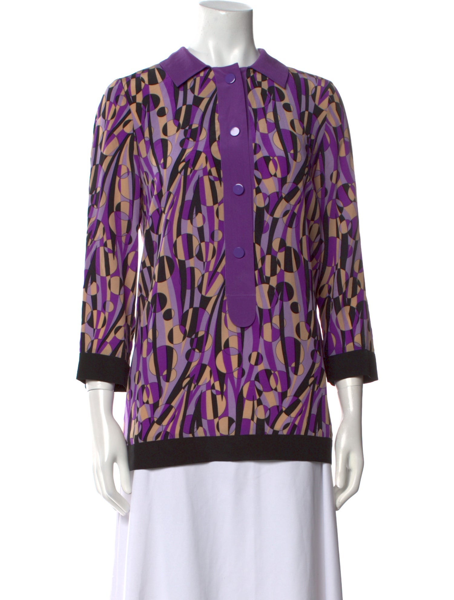 M Missoni Silk Printed Blouse