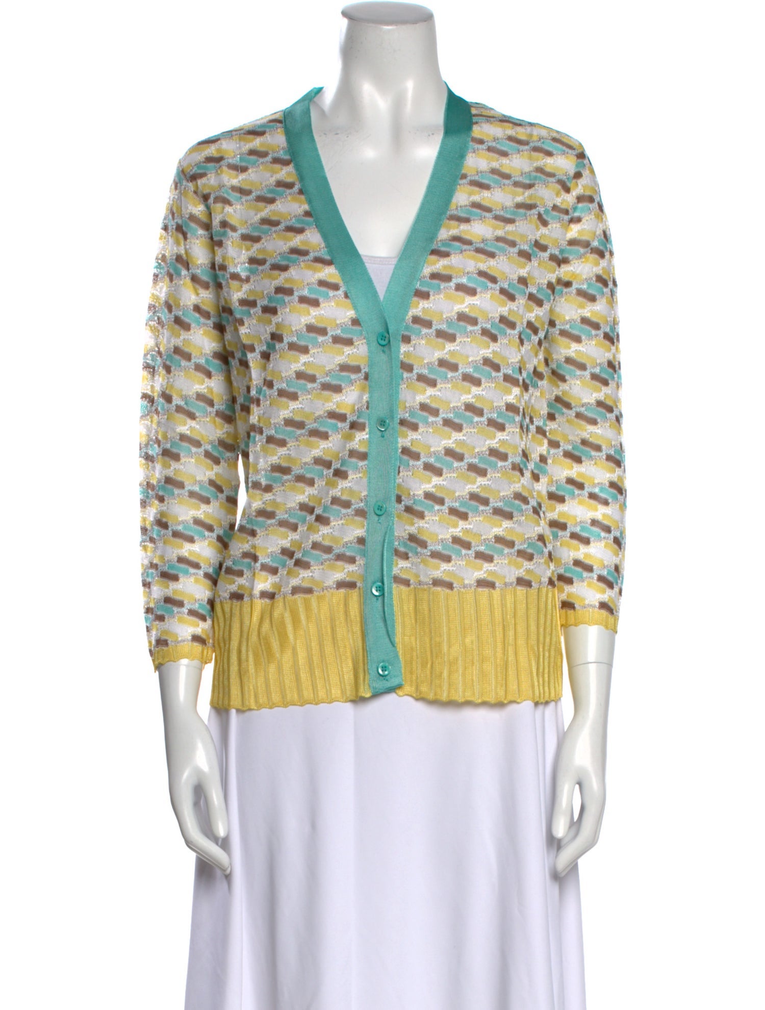 M Missoni Striped V-Neck Sweater w/ Tags