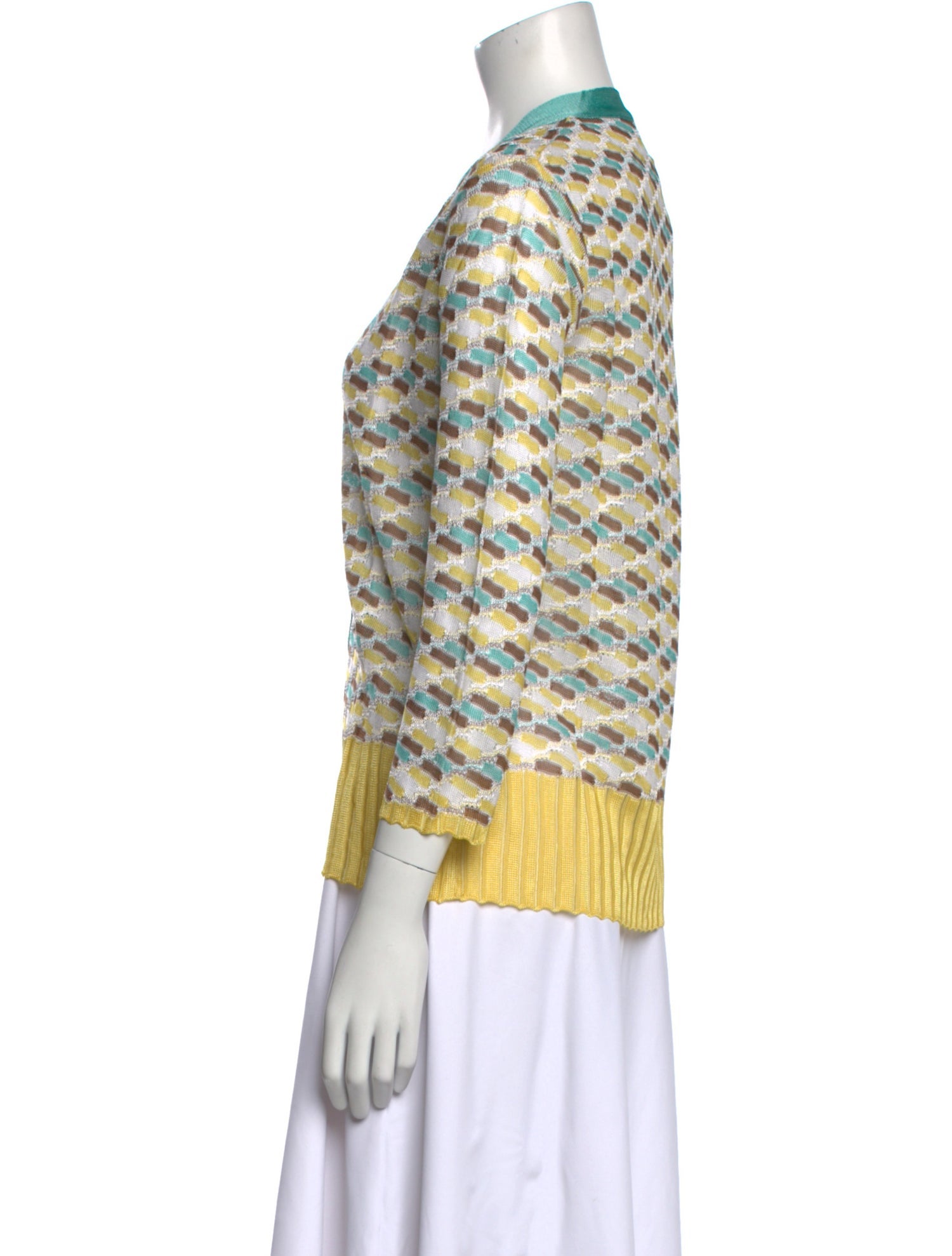 M Missoni Striped V-Neck Sweater w/ Tags