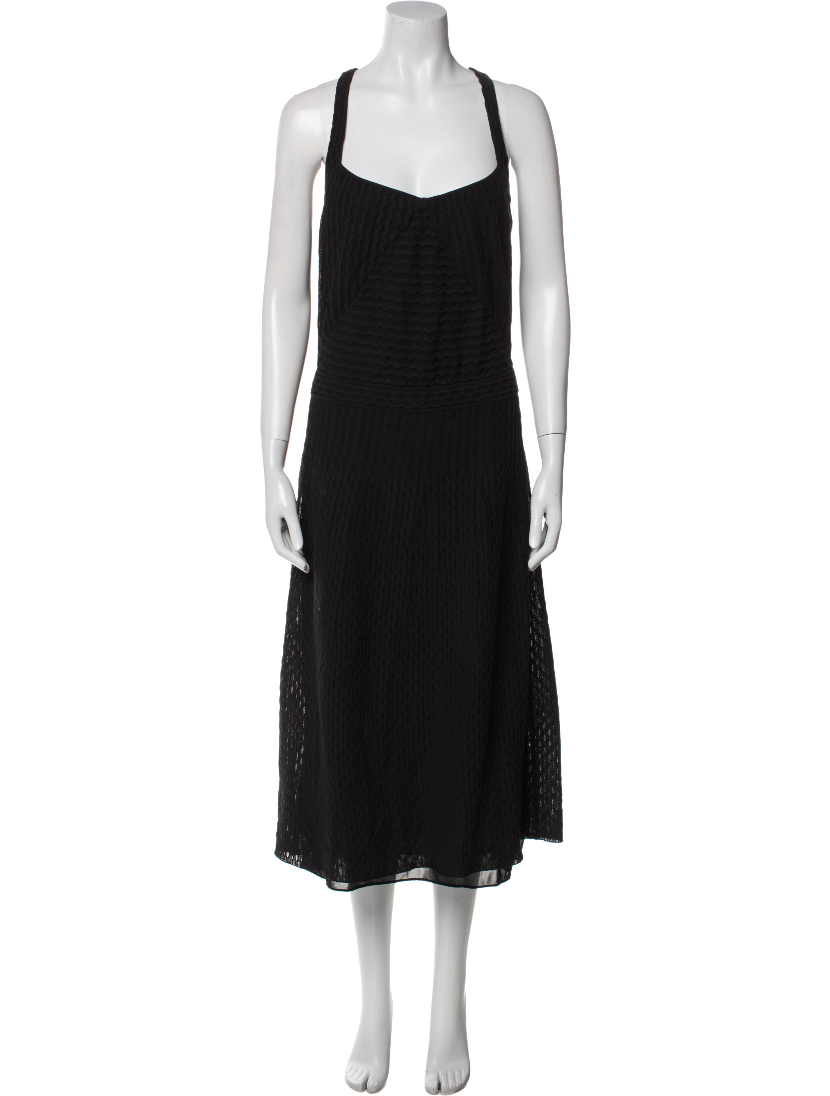 M Missoni Square Neckline Midi Length Dress