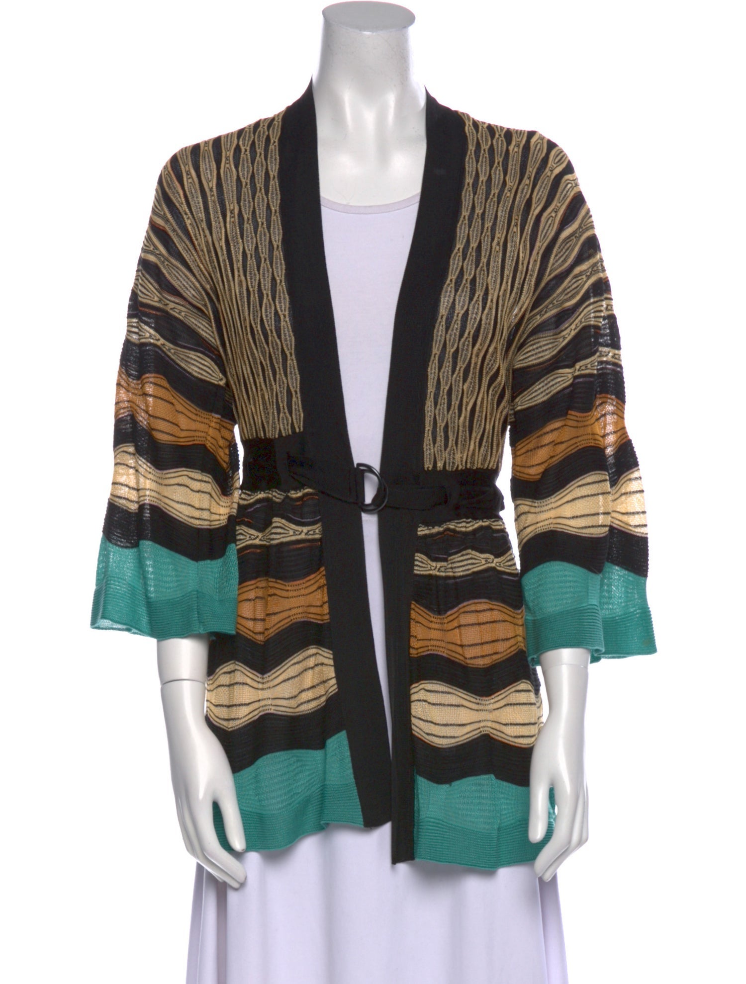 M Missoni Striped V-Neck Sweater