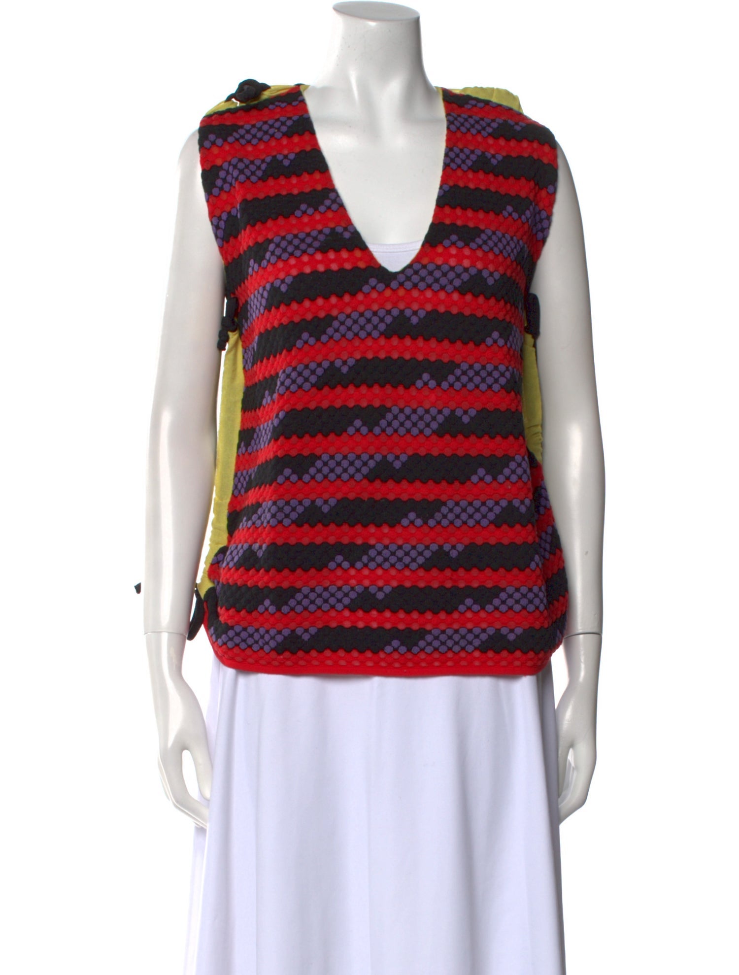 M Missoni Striped V-Neck Sweater