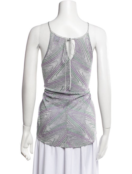 M Missoni Printed Bateau Neckline Top