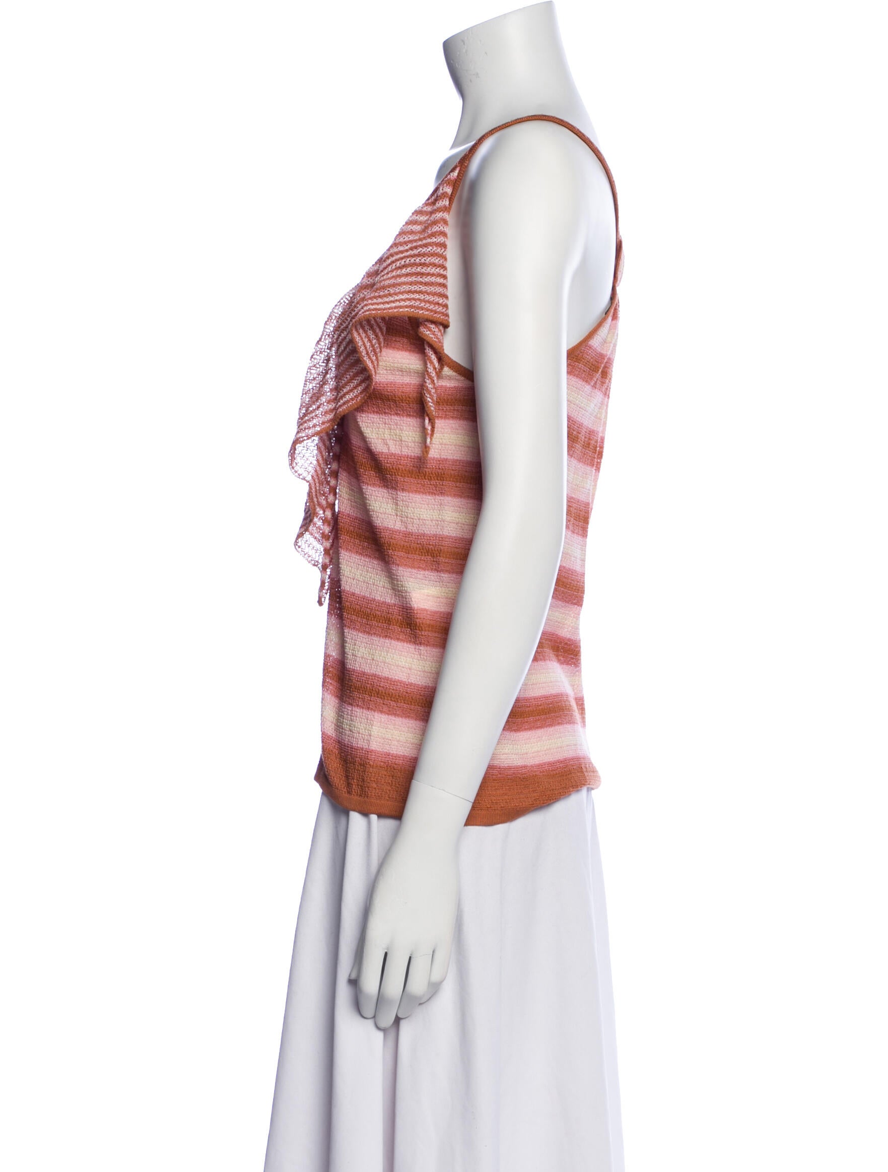 M Missoni Striped V-Neck Top