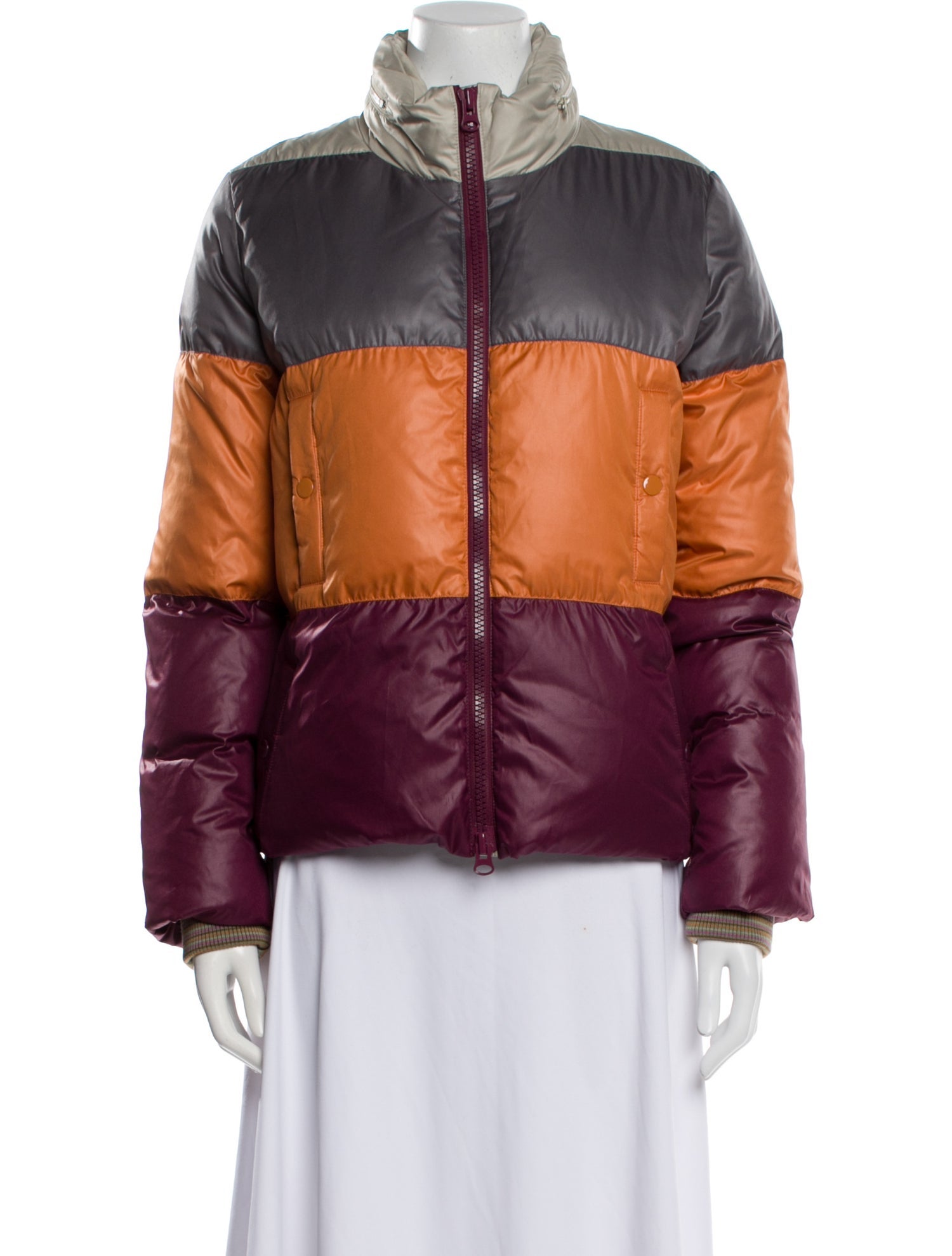 M Missoni Colorblock Pattern Down Jacket