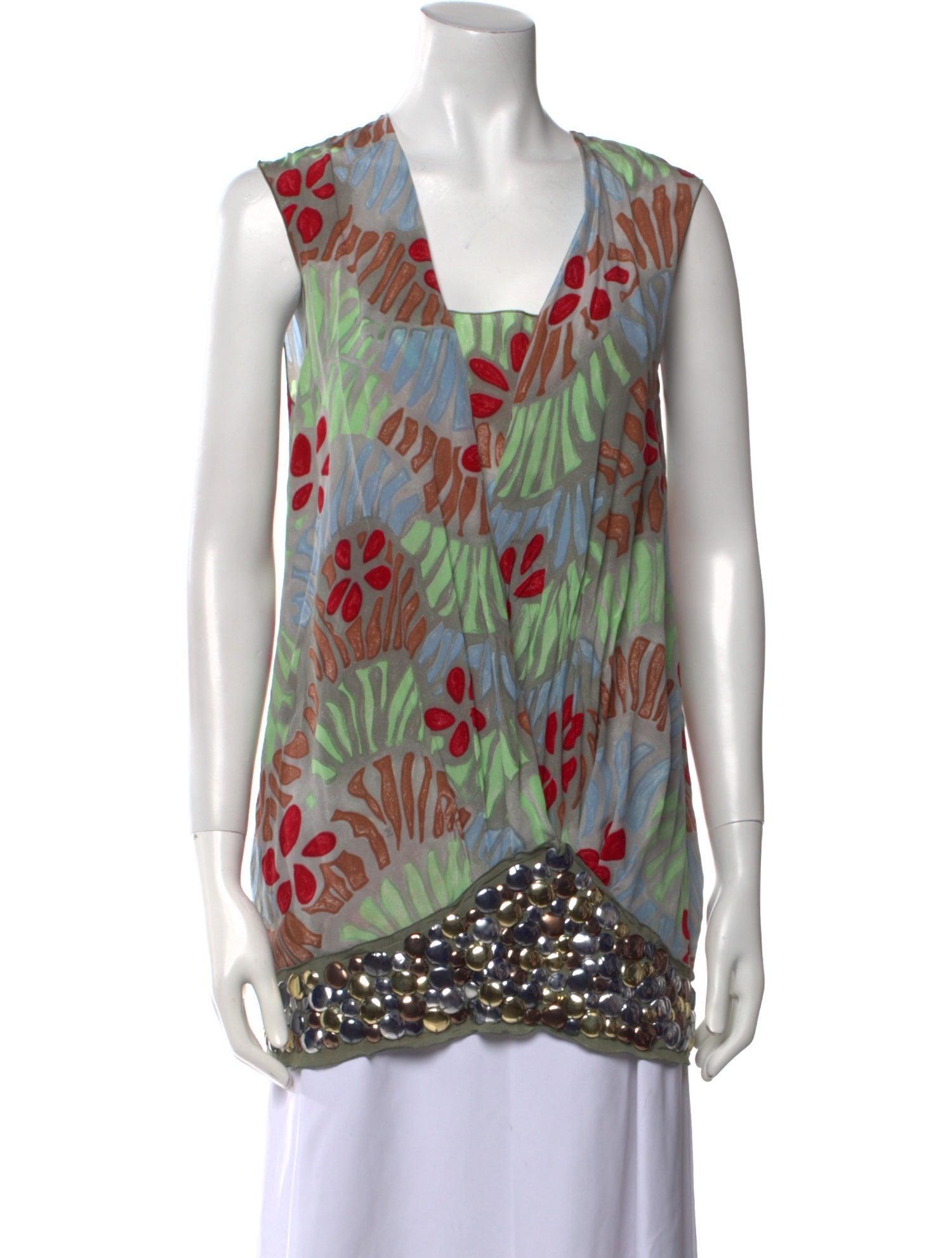 M Missoni Printed Cowl Neck Tunic