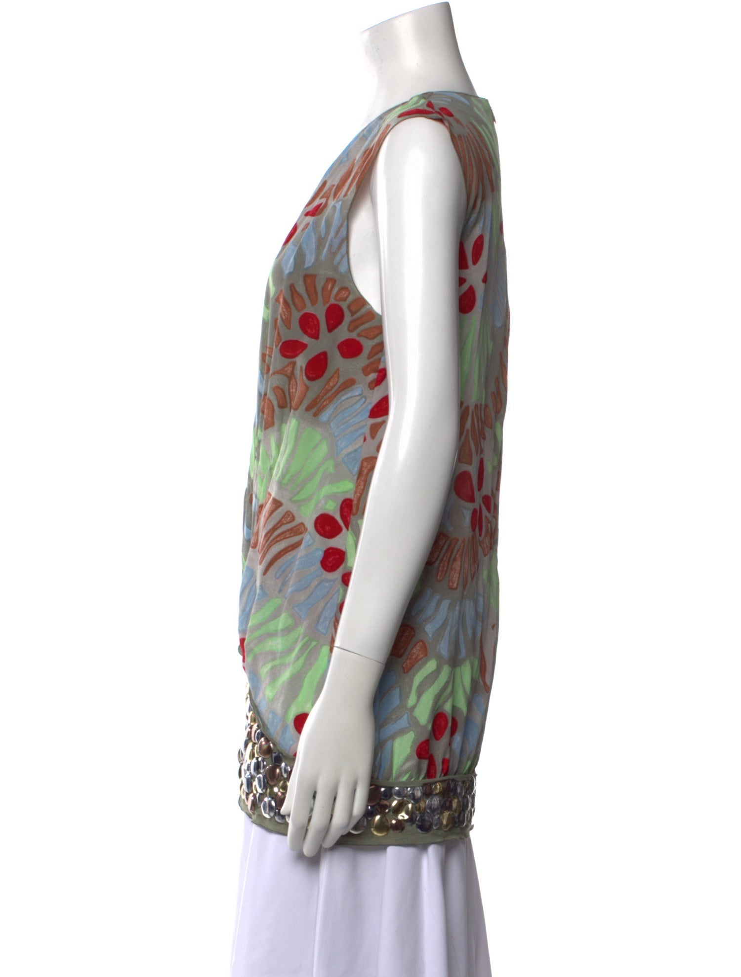 M Missoni Printed Cowl Neck Tunic
