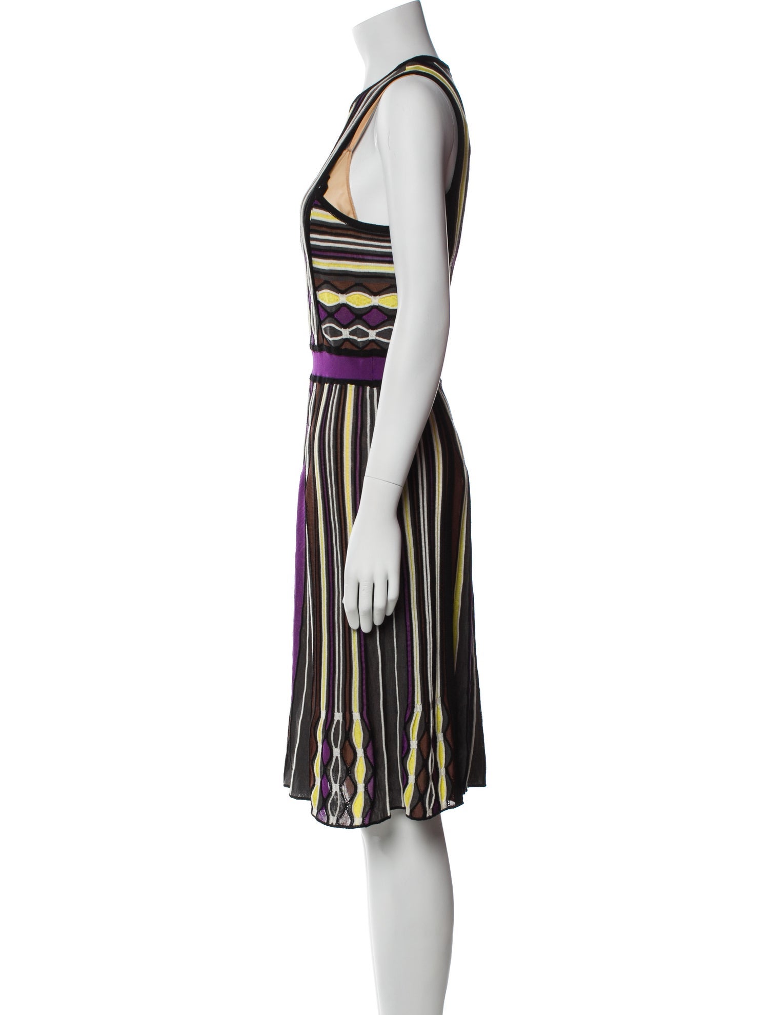 M Missoni Striped Knee-Length Dress