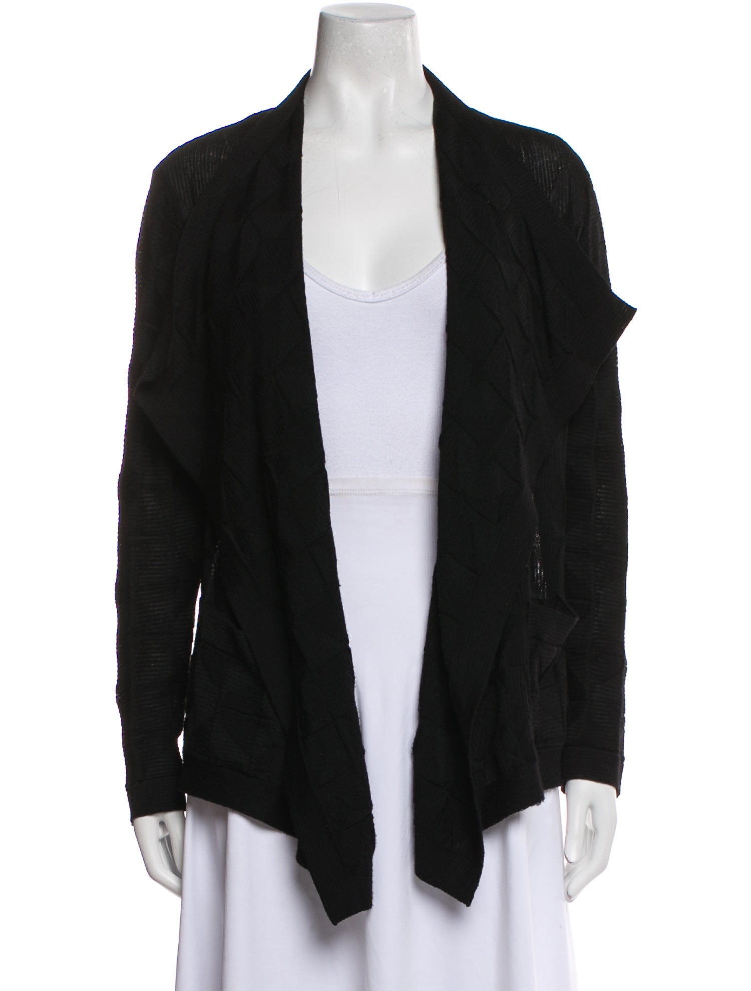 M Missoni Virgin Wool Open Front Sweater