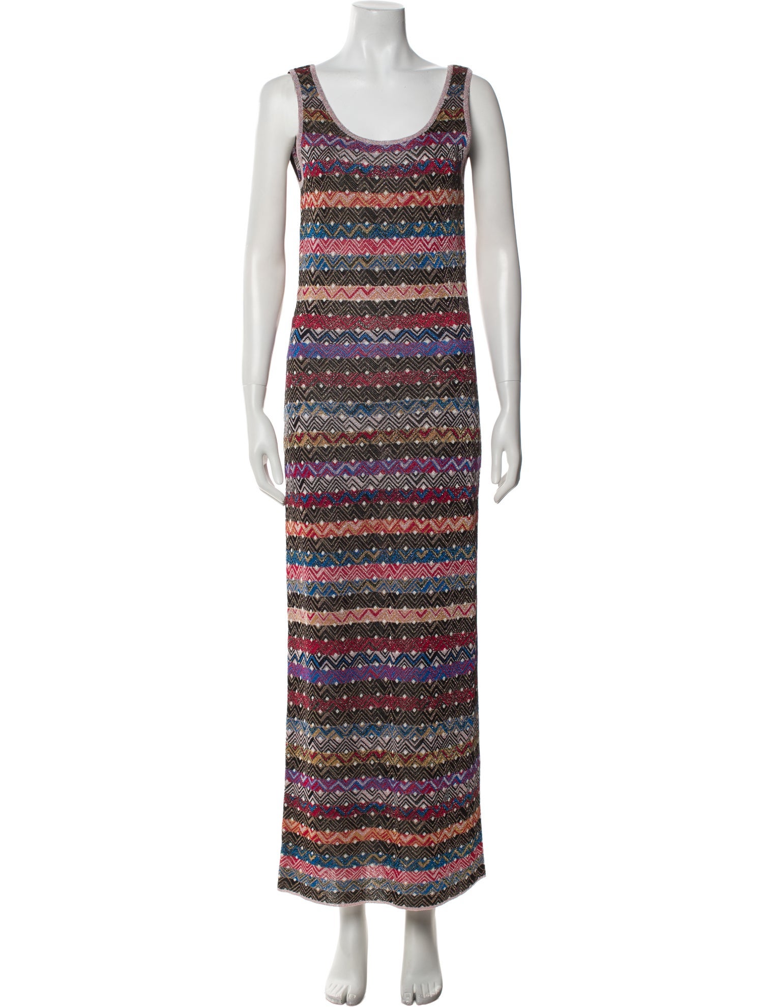 M Missoni Striped Long Dress