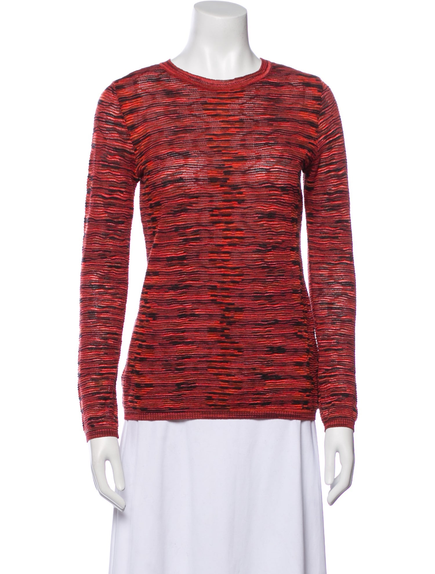 M Missoni Striped Scoop Neck Sweater