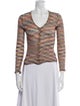 M Missoni Printed V-Neck Top