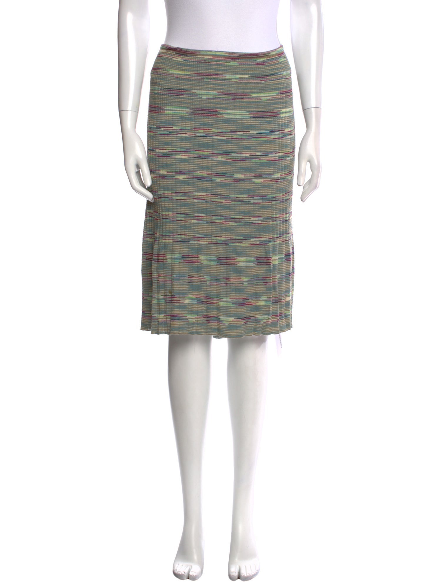 M Missoni Striped Knee-Length Skirt