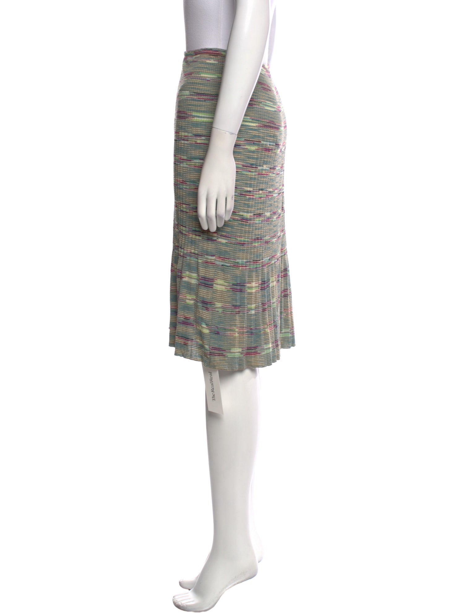 M Missoni Striped Knee-Length Skirt