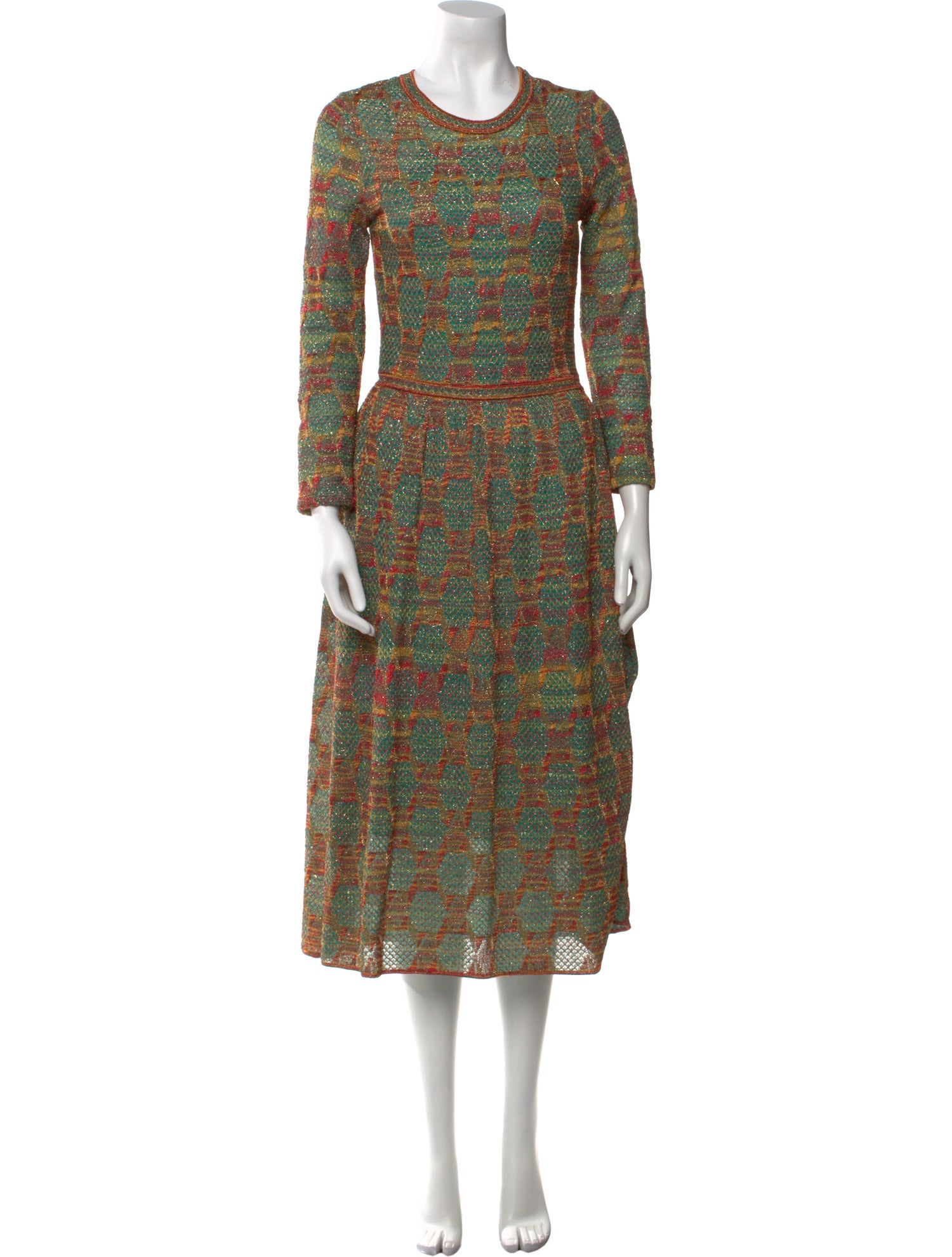 M Missoni Printed Midi Length Dress