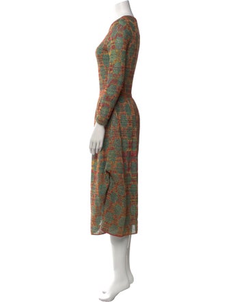 M Missoni Printed Midi Length Dress