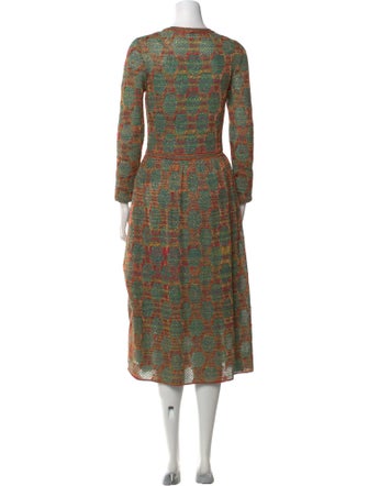M Missoni Printed Midi Length Dress