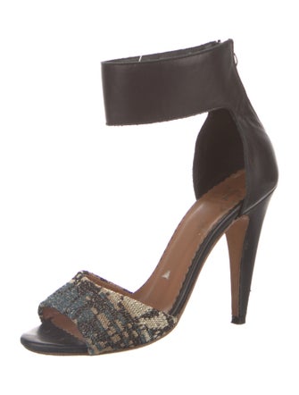 M Missoni Leather Printed Sandals