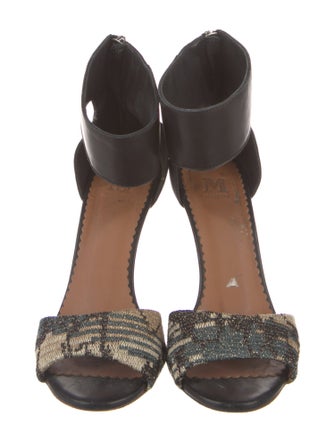 M Missoni Leather Printed Sandals