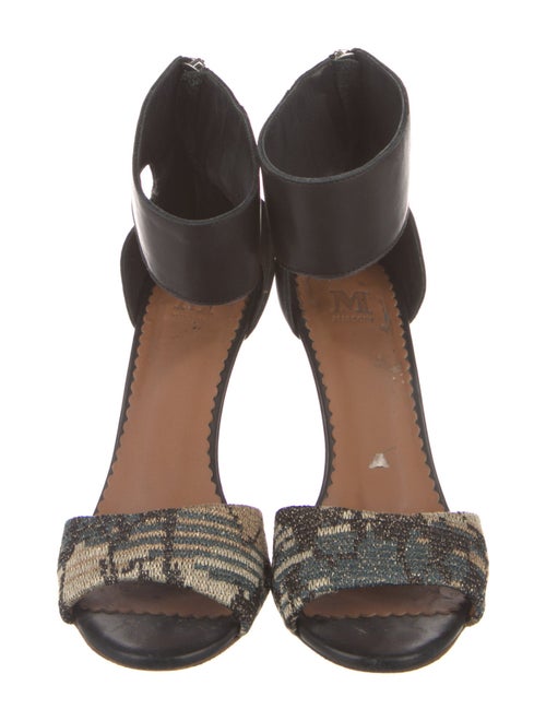 M Missoni Leather Printed Sandals