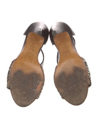 M Missoni Leather Printed Sandals