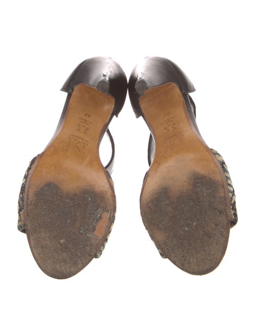 M Missoni Leather Printed Sandals