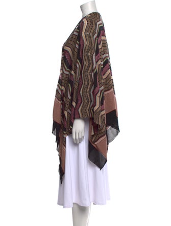 M Missoni Striped Open Front Sweater