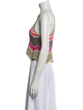 M Missoni Striped Square Neckline Crop Top