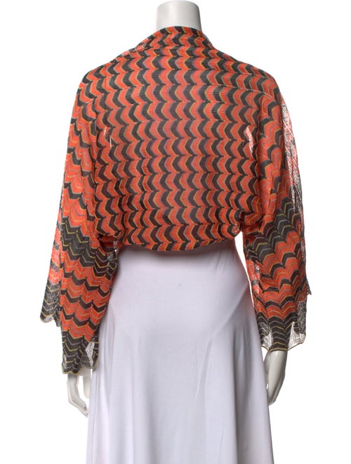 M Missoni Printed Open Front Sweater