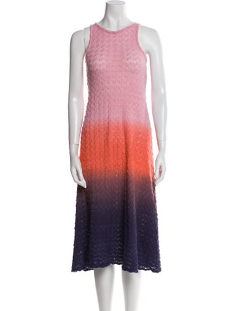 M Missoni Wool Midi Length Dress