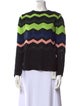 M Missoni Striped Crew Neck Sweater