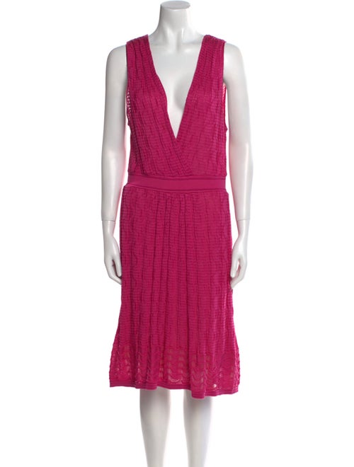 M Missoni V-Neck Knee-Length Dress