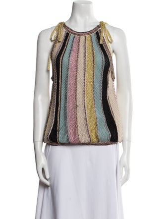 M Missoni Printed Scoop Neck Blouse