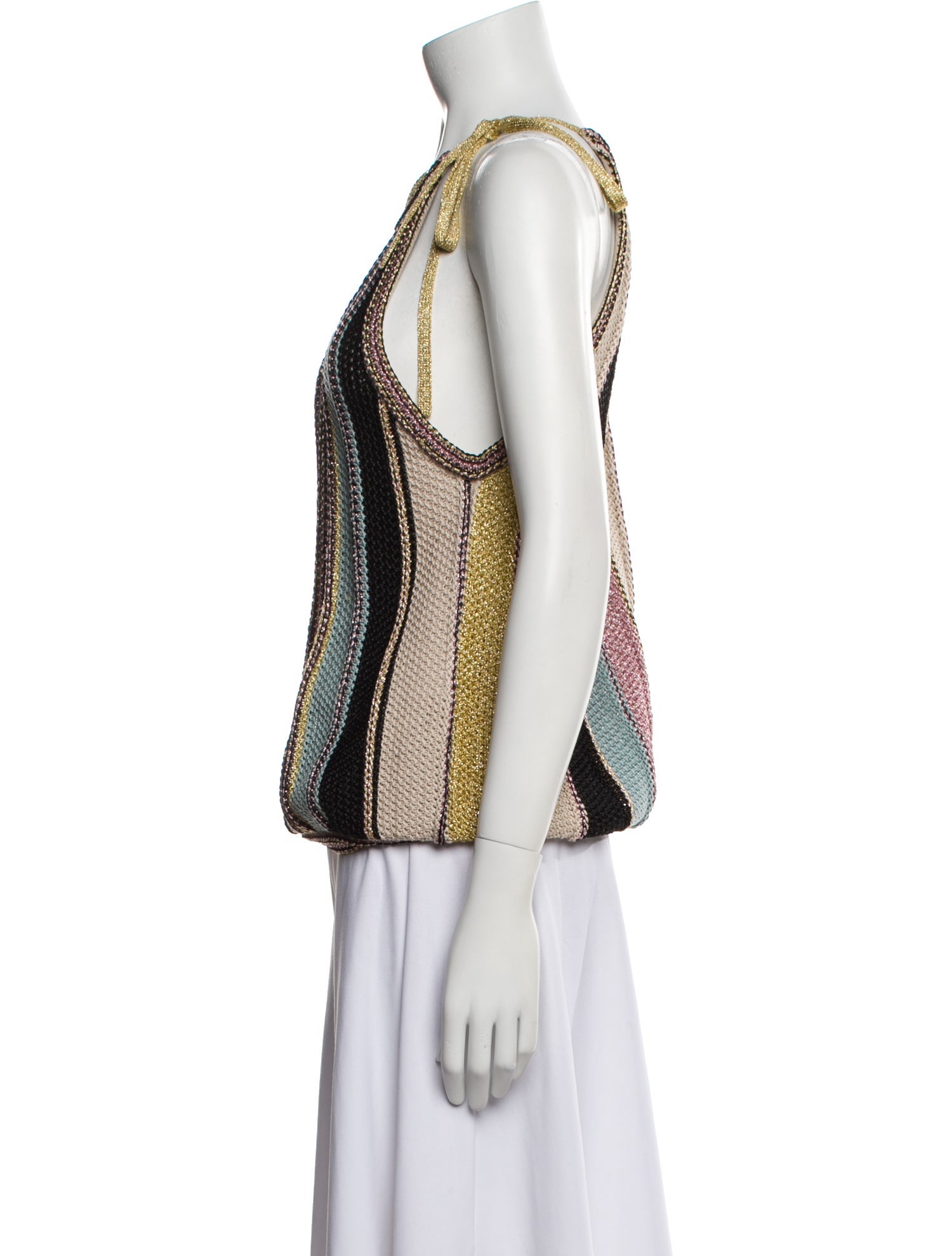 M Missoni Printed Scoop Neck Blouse