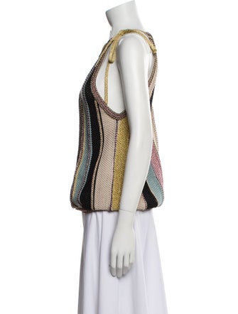 M Missoni Printed Scoop Neck Blouse