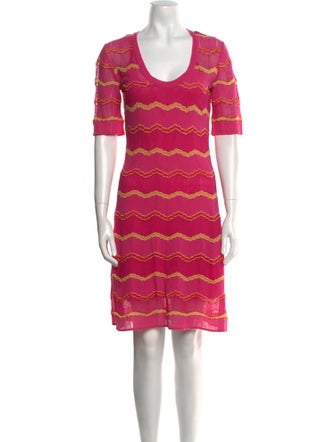 M Missoni Striped Knee-Length Dress